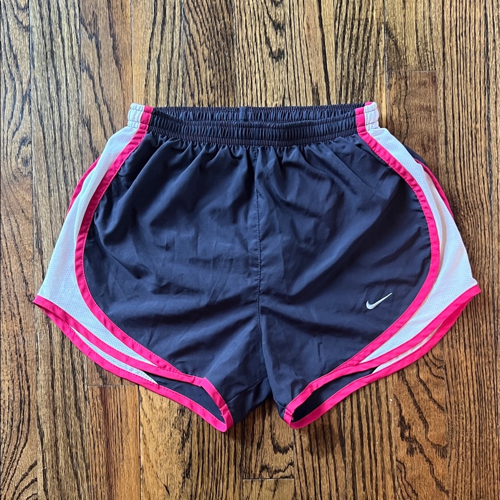Women's Nike Tempo Charcoal and Pink Running Shorts